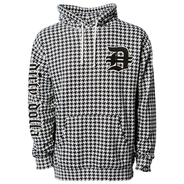 OE Houndstooth Hoodie - Black/White