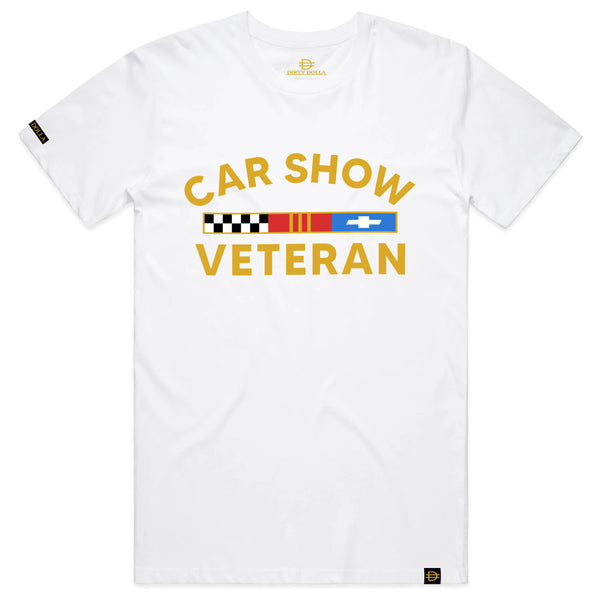 Car Show Vet Tee - White/Gold