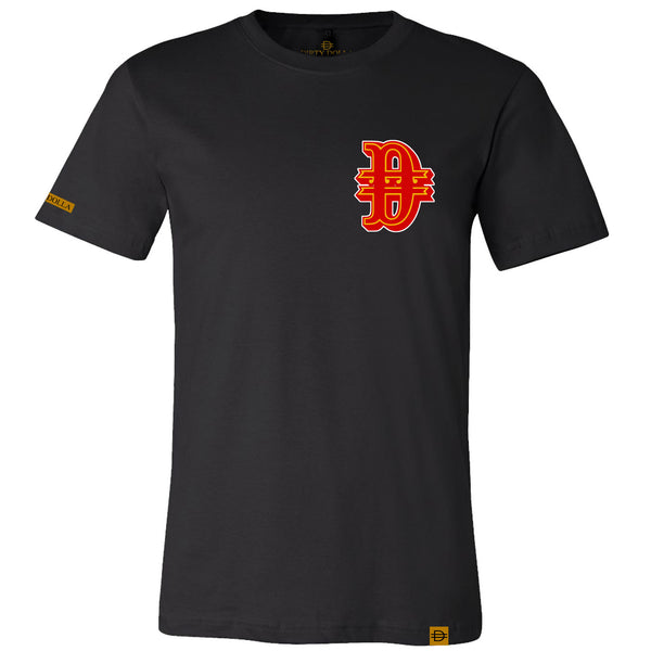 Gold Rush D Tee - Black/Red/Gold