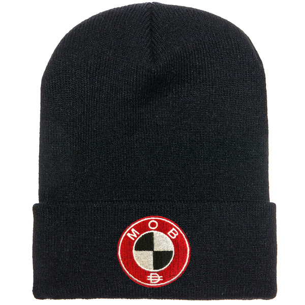 MOB Beanie - Black Red/White