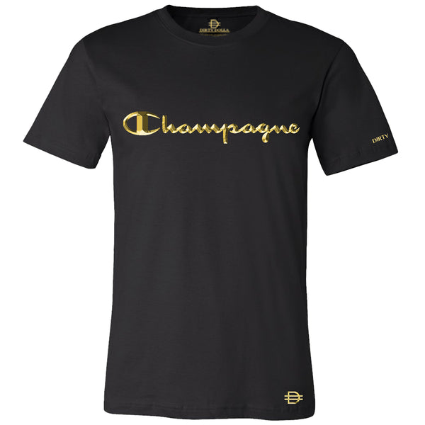 Champagne Champ - Black - Gold Leaf