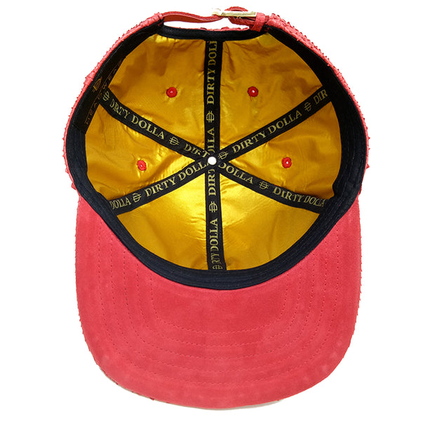 D logo strap back - Red/Gold