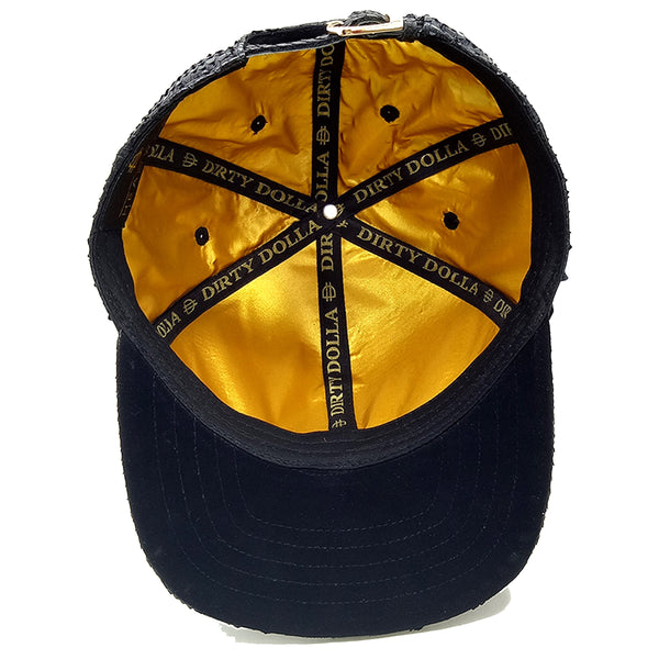 D logo Strap Back - Black/Gold