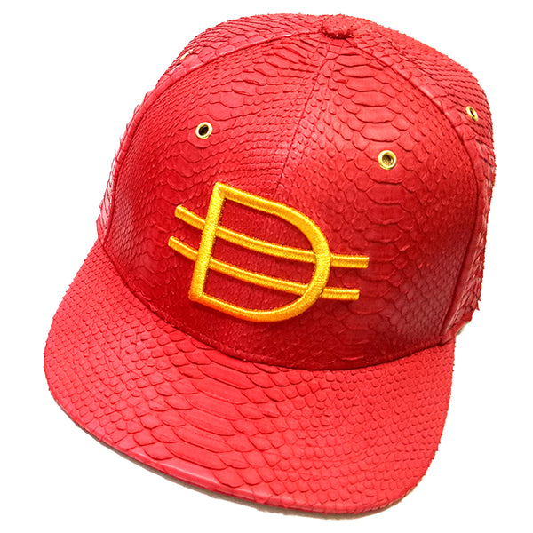 D logo strap back - Red/Gold
