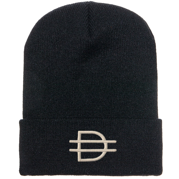 D logo Beanie - Black/White