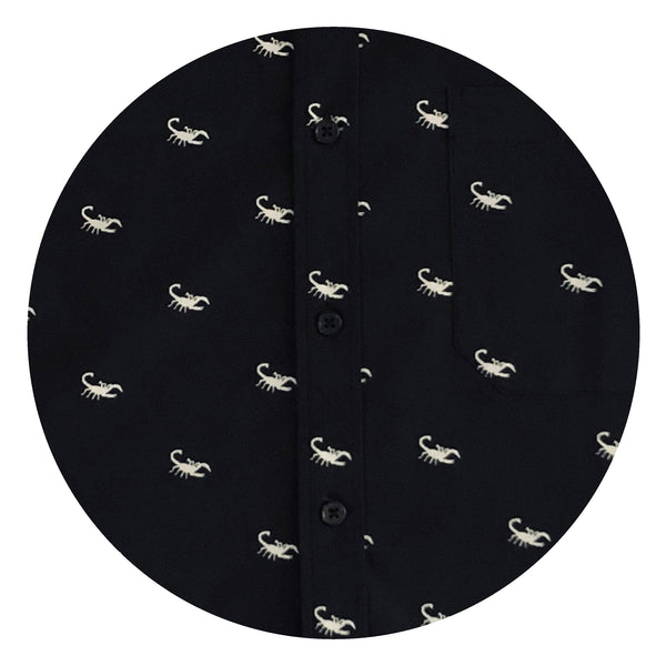 Mini Scorpion - Button Up Black/White