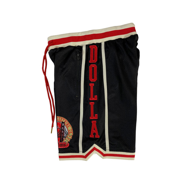 Gold Rush Hoop Shorts - Black/Red/Bone