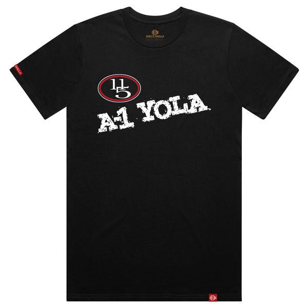A-1 Yola Tee - Black/White/Red - 11/5xDirtyDolla