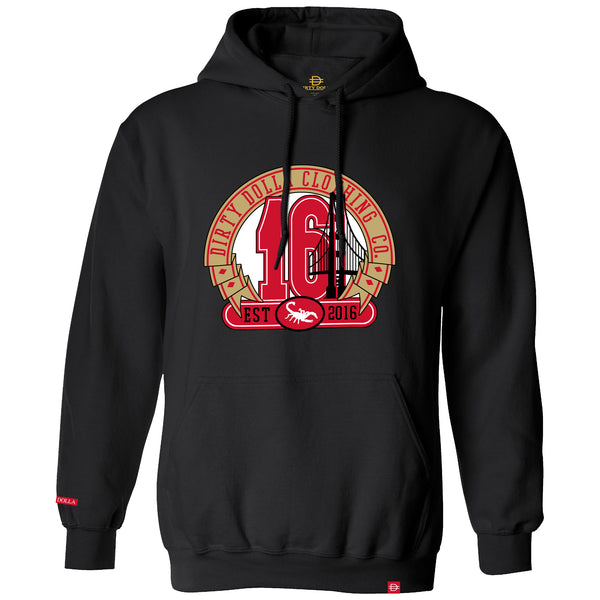 Gold Rush Anniversary - Hoodie Black/White/Red