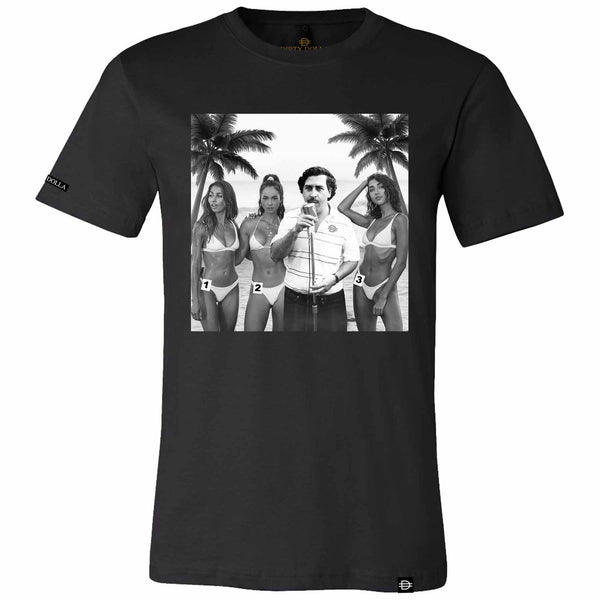 Pablo's Beach Party T-Shirt - Black/Black/White