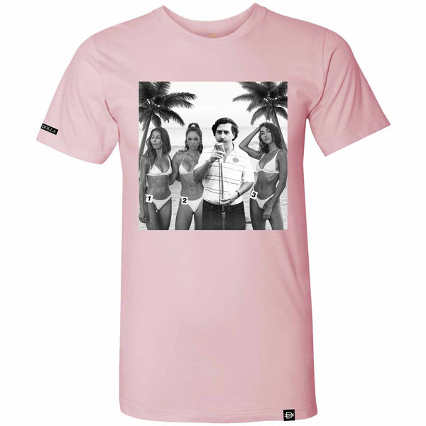Pablo's Beach Party T-Shirt - Pastel Pink/Black/White