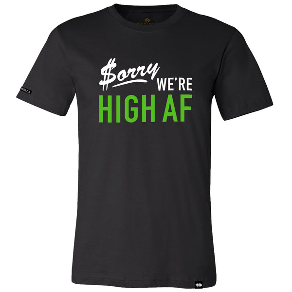 Sorry We're High Tee - Black/Green/White